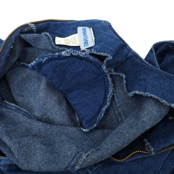 Vintage Denim Dress Modest READ SIZE 13/14 Long Sleeve Y2K 80s 90s Dark Wash - Picture 11 of 16